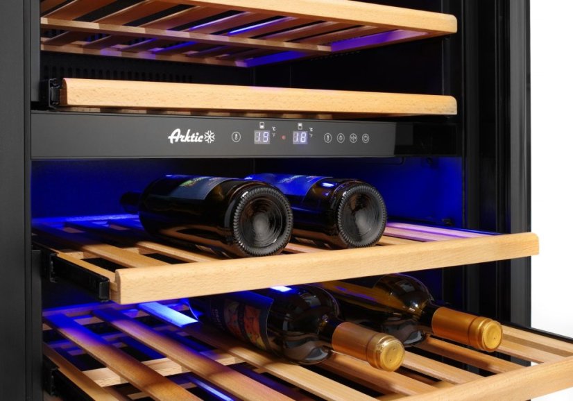 Dvouzónové vinotéky, 72 lahví, Arktic, 232L, 230V/110W, 595x675x(H)1215mm
