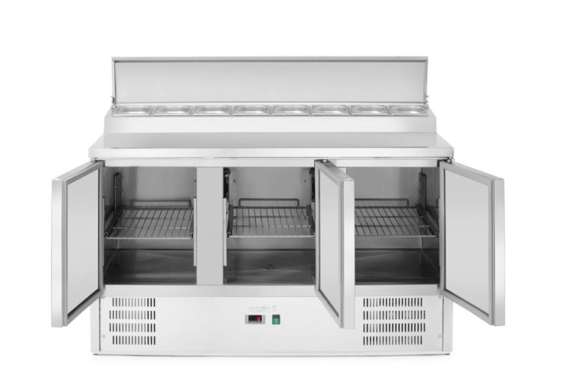 Třídveřový chladicí stůl s nástavcem, Arktic, 219L, 230V/152W, 700x1365x(H)990mm