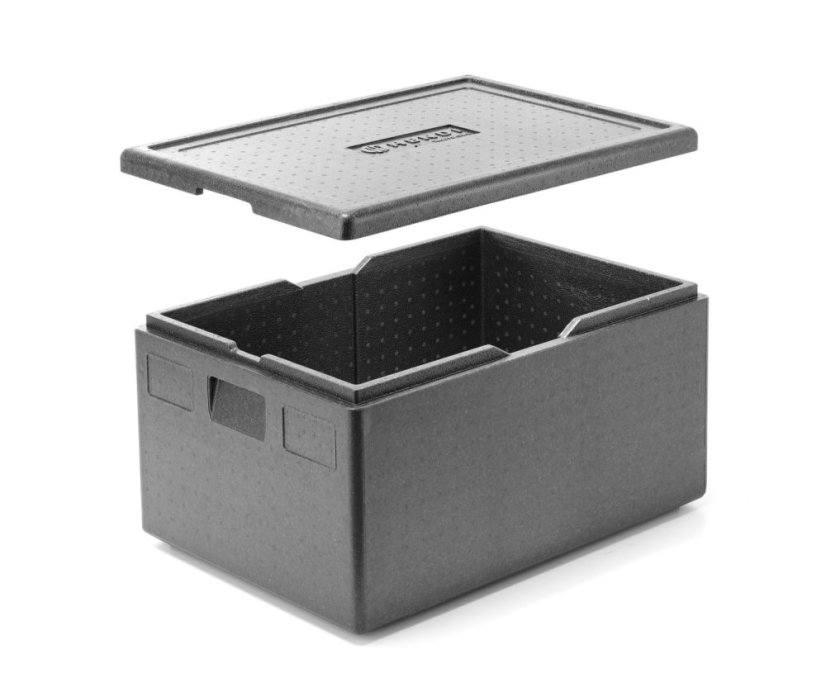 Tepelně izolační nádoba Pyocellan, HENDI, Kitchen Line, GN 1/1, 80L, Černá, 685x485x(H)360mm
