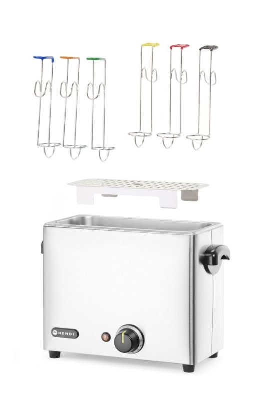 Vařič vajec s košíky, HENDI, Stříbrná, 230V/2600W, 380x210x(H)280mm
