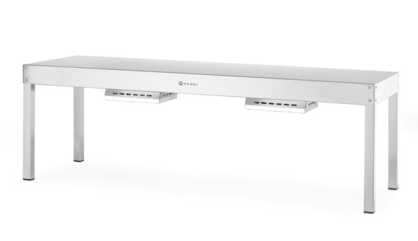 Zahřívací most, HENDI, Stříbrná, 230V/1000W, 1200x400x(H)400mm, Obdélníkové