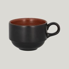 RAK Porcelain RAK Trinidad šálek stohovatelný 230 ml, hnědý | RAK-TRCLSC23BW