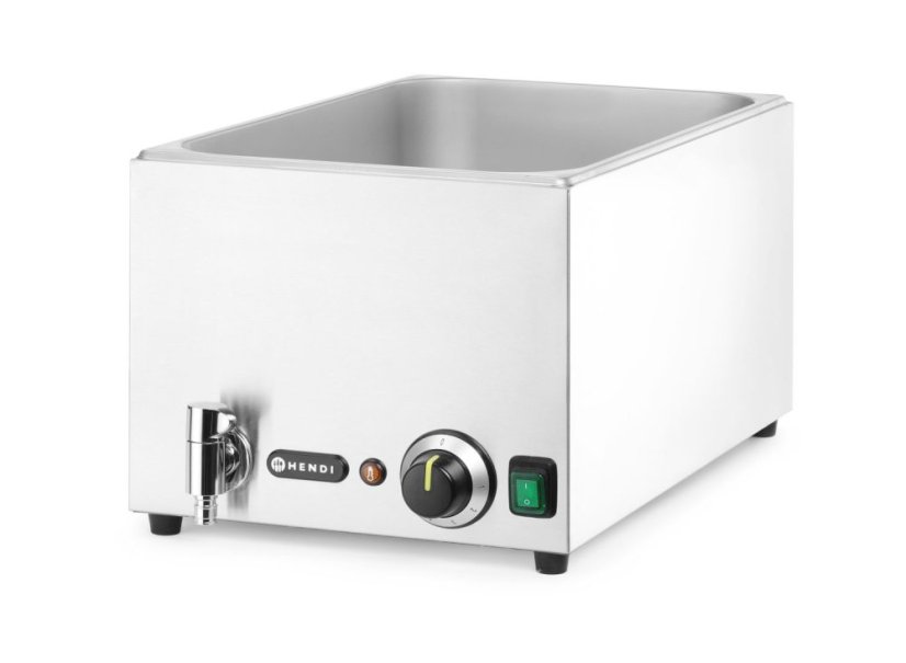 Bain-marie s vypouštěcím kohoutem Ranger, HENDI, GN (H)200mm, GN 1/1, 220-240V/1000W, 326x601x(H)279mm