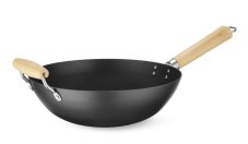 Wok s dřevěnou rukojetí, HENDI, ⌀324x565mm