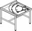 KROMO stůl rohový 90° mechanizovaný 850 x 850 x 850 mm