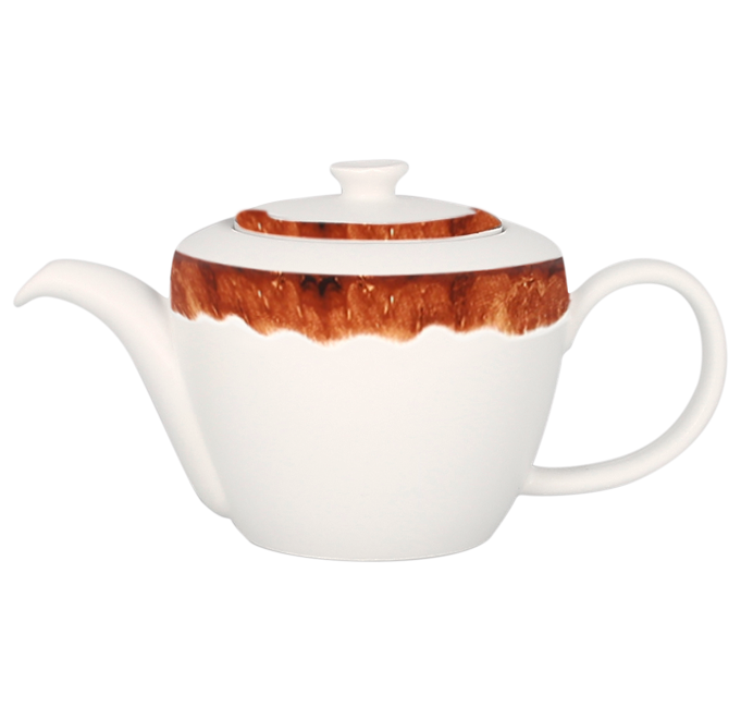 RAK Porcelain RAK Woodart konvice na čaj s víčkem 40 cl – světle hnědá | RAK-WDCLTP40TB