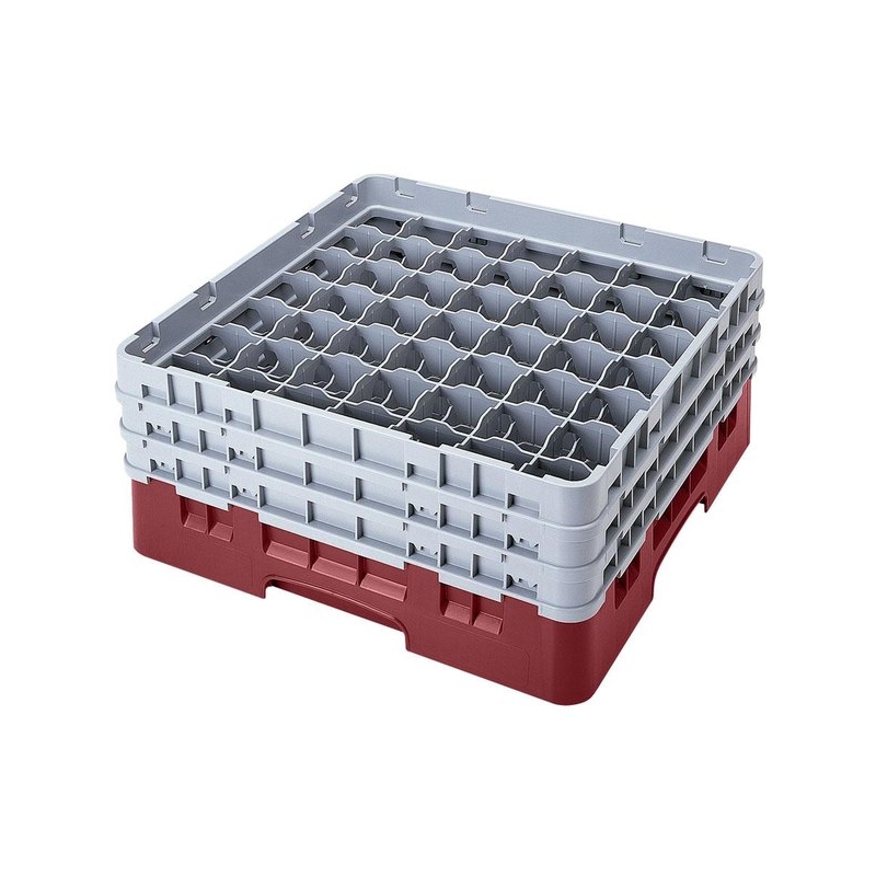 Cambro Koš Camrack 49 pozic, výška sklenice 25,8 cm - Červená