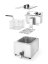 Ruční fritéza s vypouštěcím kohoutem, 8 l, HENDI, Profi Line, 8L, Světle šedá, 230V/3500W, 305x515x(H)354mm