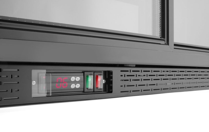 Barová chladnička s dvojitými posuvnými dveřmi, Arktic, 158L, Černá, 230V/160W, 520x900x(H)870mm
