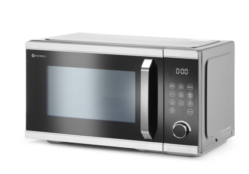Mikrovlnná trouba s funkcí air fryer., HENDI, 26,4L, Černá, 230-240V/1500W, 523x451x(H)300mm