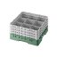 Cambro Koš Camrack 9 pozic, výška sklenice 13,2 cm - Zelená