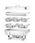 Chafingová sada, HENDI, Kitchen Line, 585x385x(H)315mm
