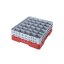 Cambro Koš Camrack 30 pozic, výška sklenice 9 cm - Červená