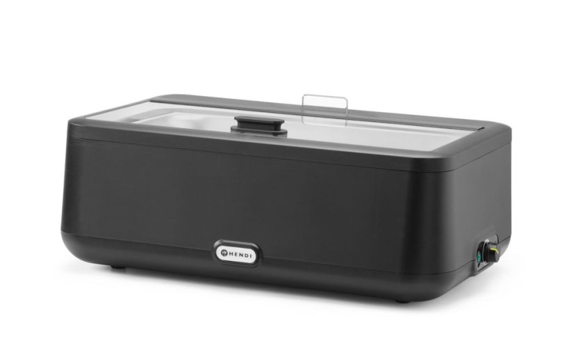 Chafing dish UNIQ, analogové ovládání, HENDI, GN 1/1, Černá, 230V/700W, 627x398x(H)248mm