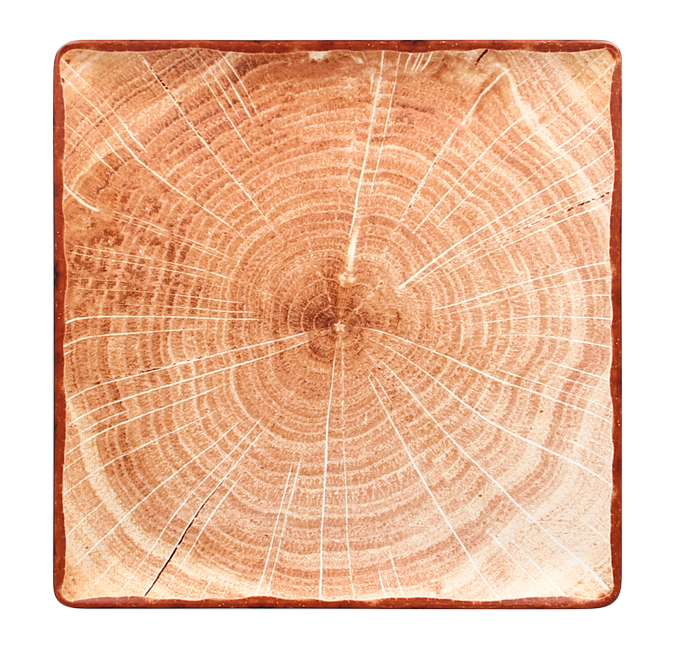 RAK Porcelain RAK Woodart talíř čtvercový 30 × 30 cm – světle hnědá | RAK-WDEDSQ30TB