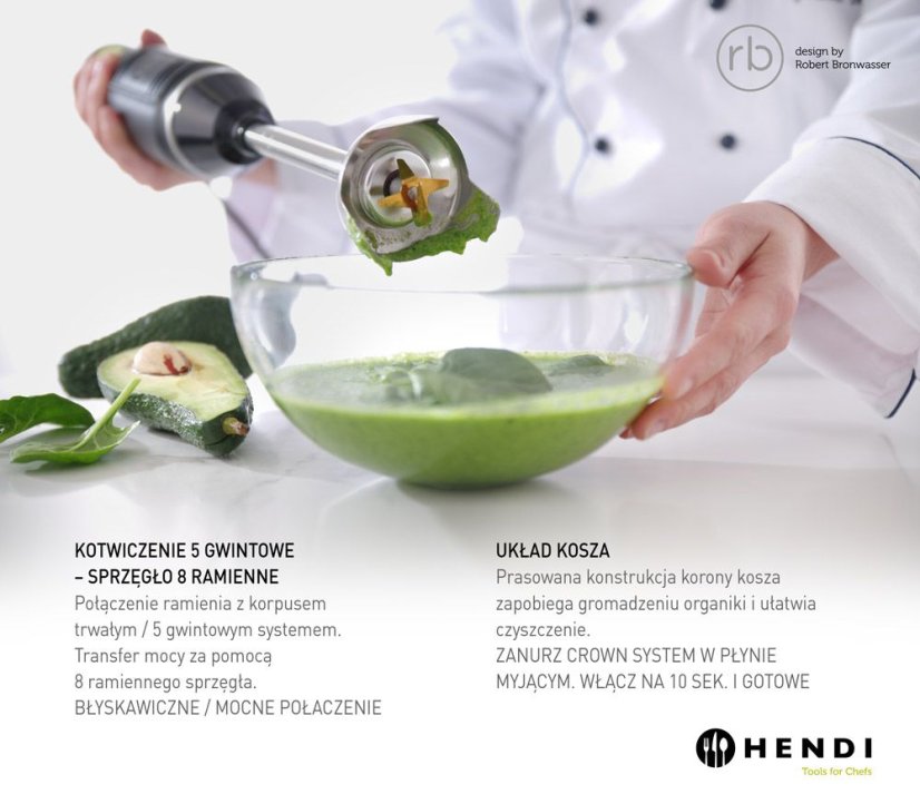 Tyčový mixér HENDI BLEND, HENDI, designed by Robert Bronwasser, 230V/250W, ⌀71x(H)450mm