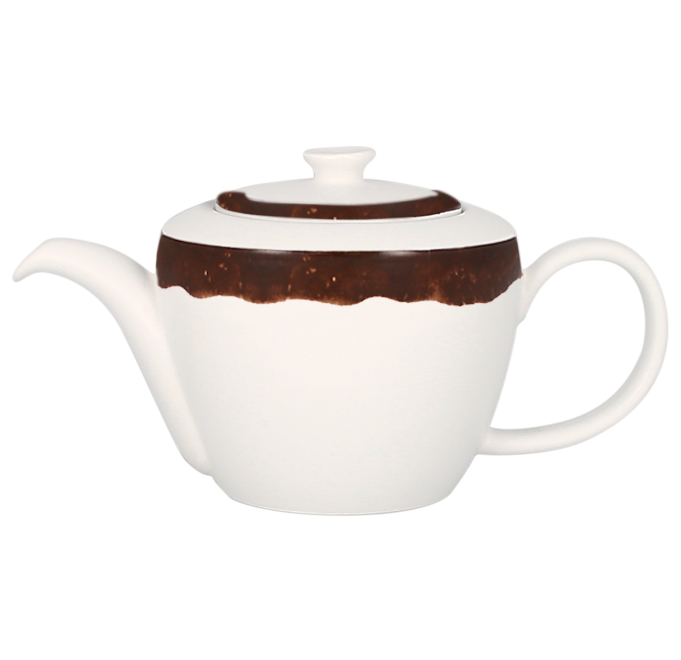 RAK Porcelain RAK Woodart konvice na čaj s víčkem 40 cl – tmavě hnědá | RAK-WDCLTP40OB