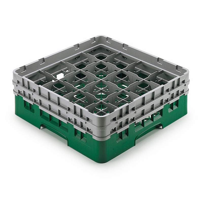 Cambro Koš Camrack 16 pozic, výška sklenice 25,8 cm - Zelená