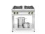 Otevřený stojan se 4 hořáky pro plynový sporák Kitchen Line, HENDI, Kitchen Line, 19kW, 800x700x(H)900mm