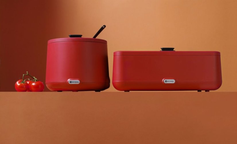 Kotlik na polévku UNIQ, HENDI, designed by Robert Bronwasser, 8L, Červená, 230V/500W, ⌀365x(H)325mm