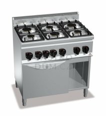 Plynový sporák Bertos G6F6PW+FG1 (32 kW)
