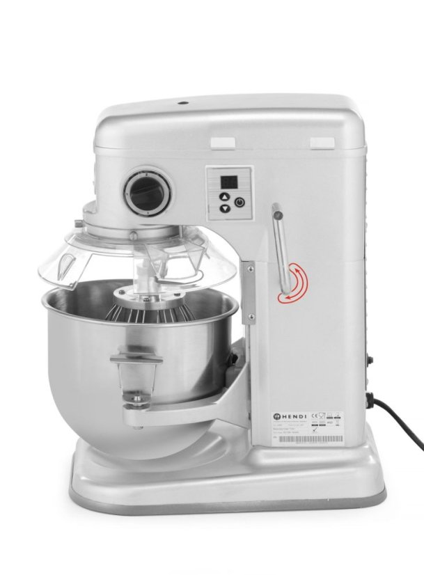 Planetární mixer, HENDI, Kitchen Line, 7L, Stříbrná, 230V/650W, 317x440x(H)490mm