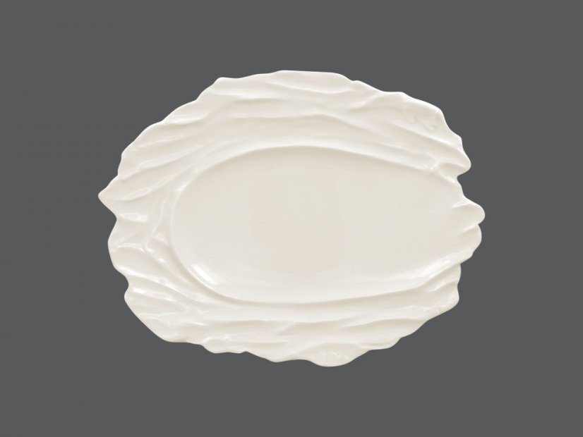 RAK Porcelain RAK Talíř reliéfní mělký 37 × 27 cm – bílá | RAK-STEP28
