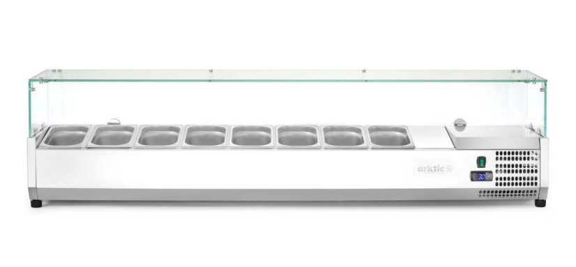 Chladicí zásobník GN 1/4, Arktic, 8x GN 1/4, GN 1/4, 36L, 230V/180W, 335x1805x(H)460mm