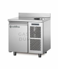 Coldline mrazící stůl TA09/1BS s deskou, dřezem a zadním lemem