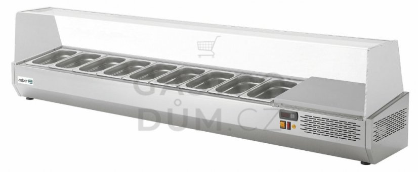 Pizza chladící pultová vitrína Asber GV-200 (GN1/4)