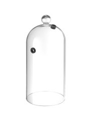 Skleněná kopule s větracím otvorem, HENDI, koktejlový poklop, ⌀130x(H)282mm