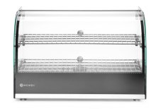 Vitrína ohřívací nastavitelná, HENDI, dvě patra, Černá, 230V/800W, 554x376x(H)376mm