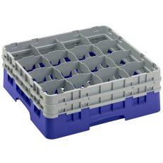 Cambro Koš Camrack 16 pozic, výška sklenice 15,2 cm - Modrá