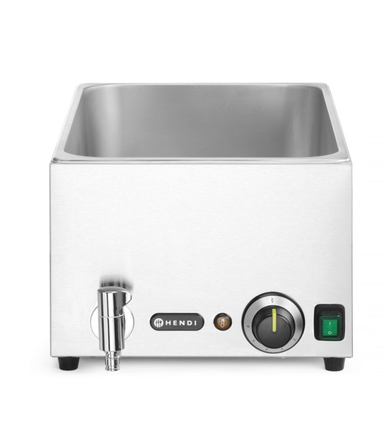 Bain-marie s vypouštěcím kohoutem Ranger, HENDI, GN (H)150mm, GN 1/1, 220-240V/1000W, 576x334x(H)241mm