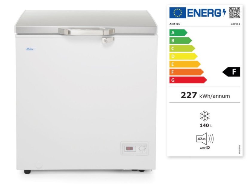Pultový mrazák, Arktic, 140L, 230V/110W, 564x754x(H)845mm
