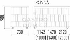 Enofrigo neutrální pracovní modul rovný 2000 NE