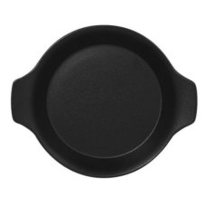 RAK Porcelain RAK Talíř kulatý s rukojetí 45 cl, černá | RAK-NFOPRD16BK