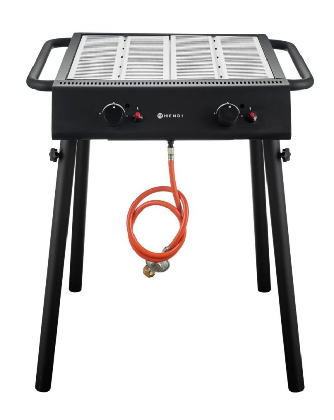 Xantos Black Plynový gril, HENDI, Černá, 9,5kW, 770x710x(H)870mm