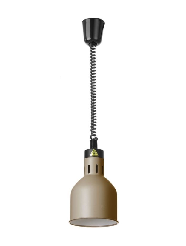 Výškově nastavitelná ohřívací lampa válcová, HENDI, Béžová, 230V/375W, ⌀175x(H)250mm