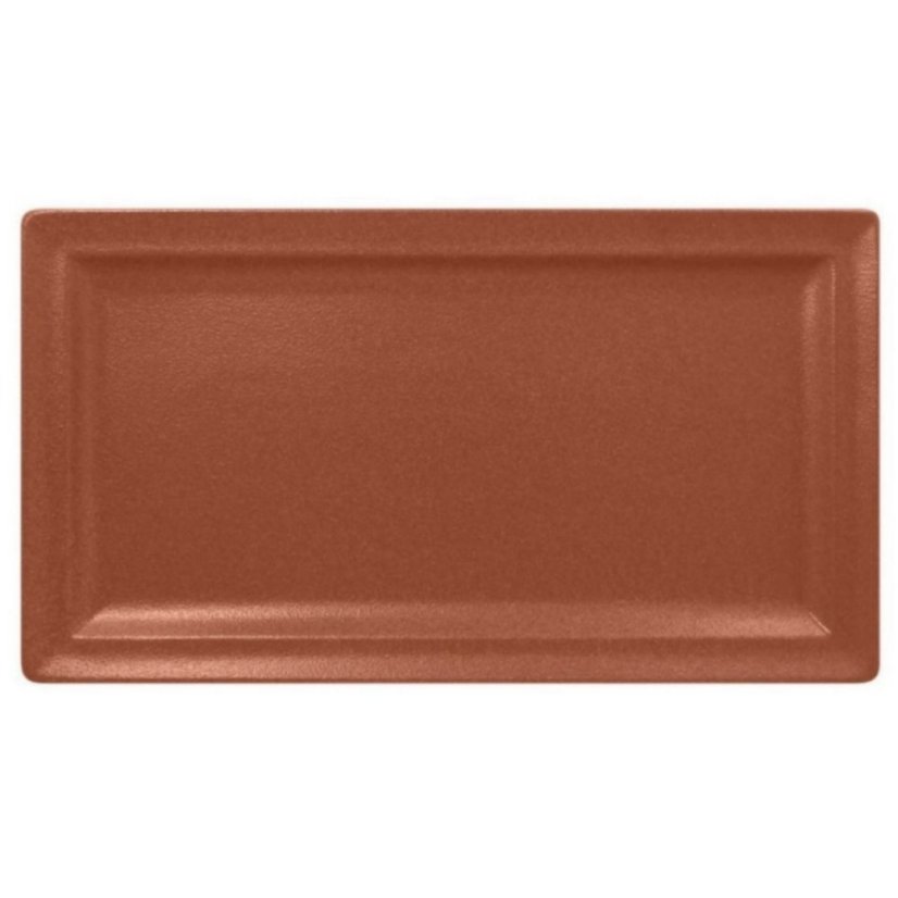 RAK Porcelain RAK Talíř obdélný 38 × 21 cm, hnědá | RAK-NFCLRP38BW