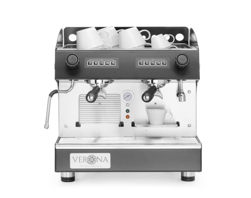 Kávovar Julia Compact, 2-skupinový, automatický, Verona, Černá, 230V/2700W, 475x563x(H)530mm