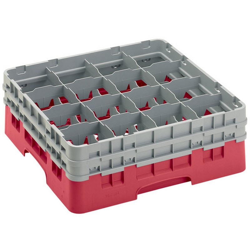 Cambro Koš Camrack 16 pozic, výška sklenice 15,2 cm - Červená