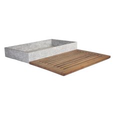 TOMGAST Box na pečivo s deskou na krájení GN 1/1, dekor beton