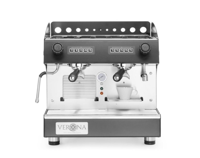 Kávovar Julia Compact, 2-skupinový, automatický, Verona, Černá, 230V/2700W, 475x563x(H)530mm
