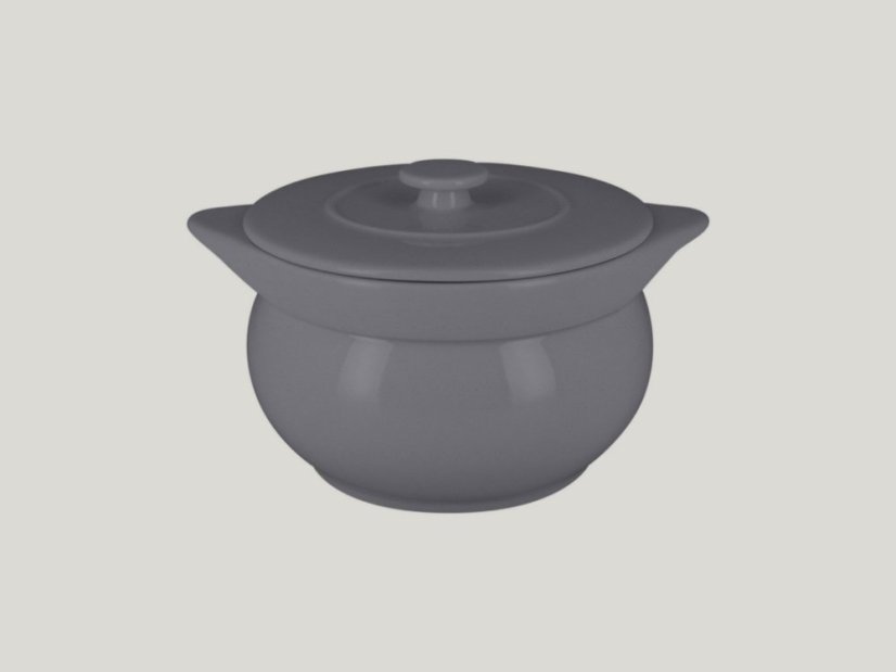 RAK Porcelain RAK Chef's Fusion terina na polévku s víkem 115 cl, šedá | RAK-CFST15GY