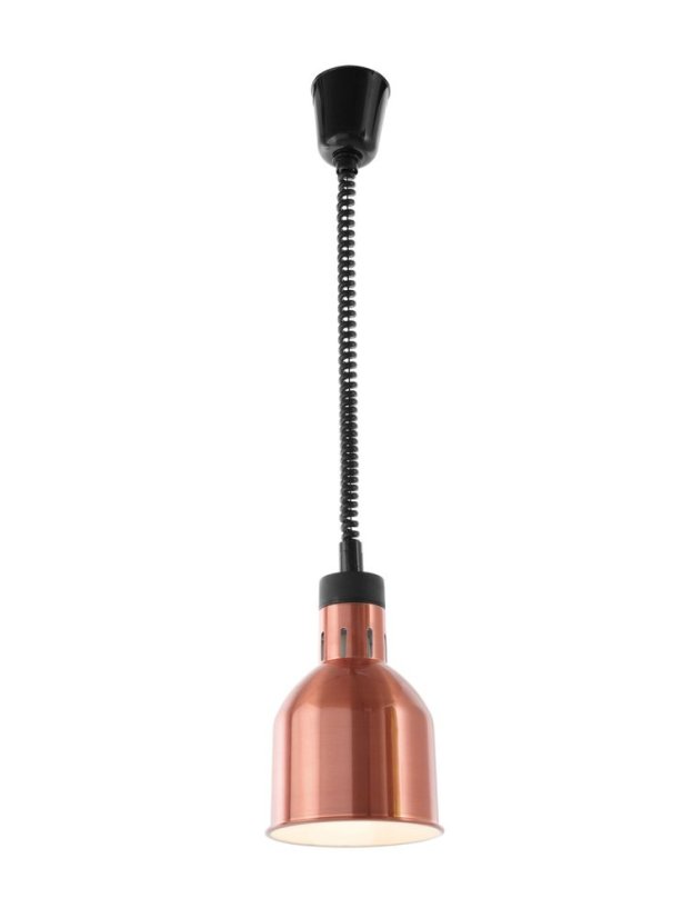 Výškově nastavitelná ohřívací lampa válcová, HENDI, Měděná, 230V/375W, ⌀175x(H)250mm