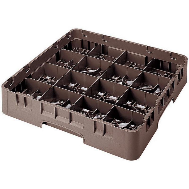 Cambro Koš Camrack 16 pozic, výška sklenice 30 cm - Hnědá