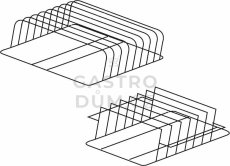 KROMO držák plechů a podnosů nerez 500 x 600 x 160 mm (rozteč 45 mm)