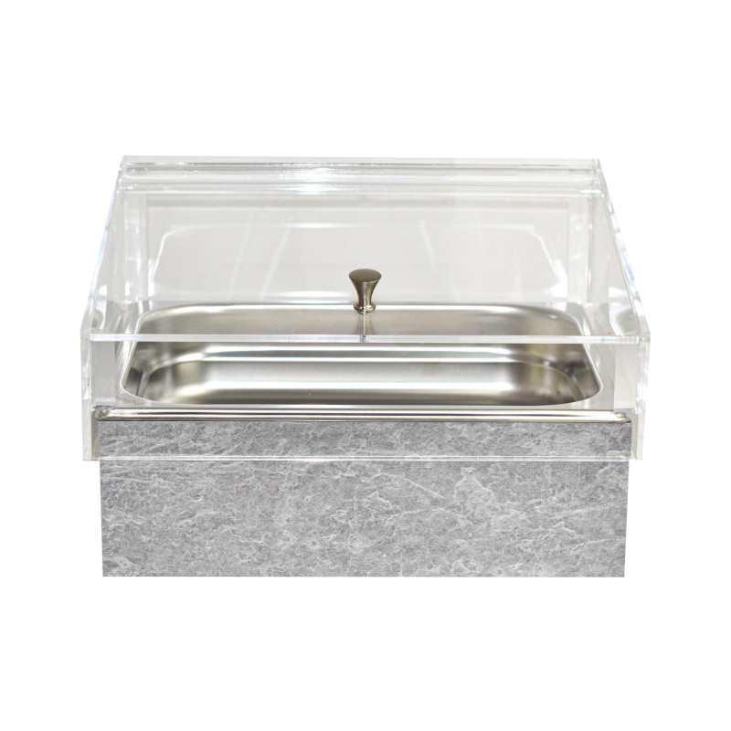 TOMGAST Chladicí box pro gastronádoby s krytem GN 1/2, dekor beton