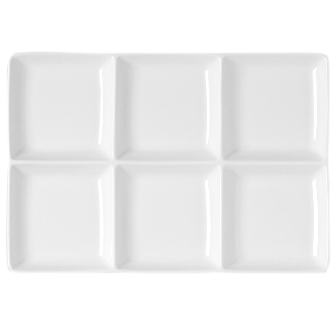 RAK Porcelain RAK Minimax obdélný tác – 6 oddílů | RAK-OPRP6C